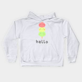 Hello Kawaii Dango Cute Hanami Japanese Dessert Asian Snack Kids Hoodie